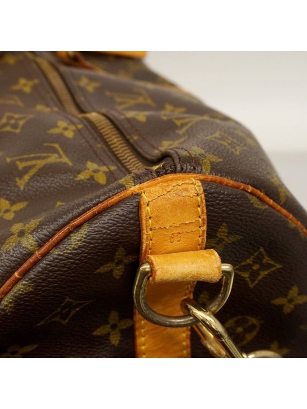 ★SOLD★ Louis Vuitton Boston Bag Monogram Keepall Bandouliere 60 Brown - Picture 7 of 10